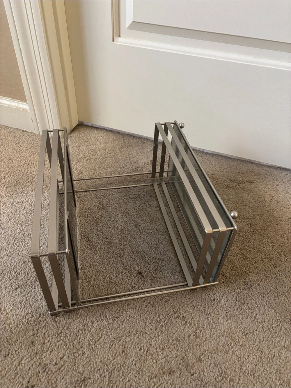 Two shelf mirrored organizer display